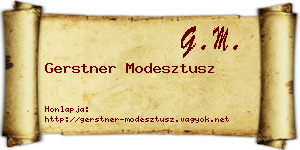 Gerstner Modesztusz névjegykártya